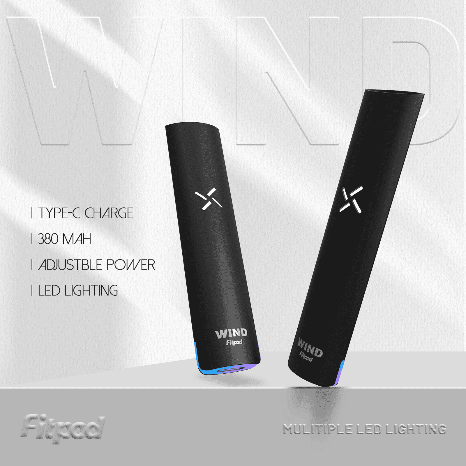Fitpod Wind氣流發光一代電子煙可調壓主機:圖片 3